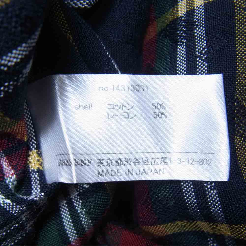SHAREEF シャリーフ 14313031 TARTAN CHECK JQ PULLOVER タータンチェック ジャカード プルオーバー シャツ ダークネイビー系 1【美品】【中古】