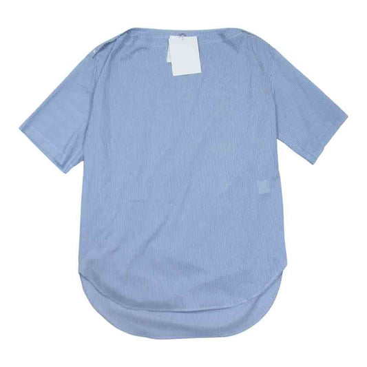 フィックスステュディオス 17SS SS17-M102 OUTLOOK T-SHIRT アウトルック ボートネック ストライプ プルオーバー 半袖 シャツ ネイビー系 S【極上美品】【中古】