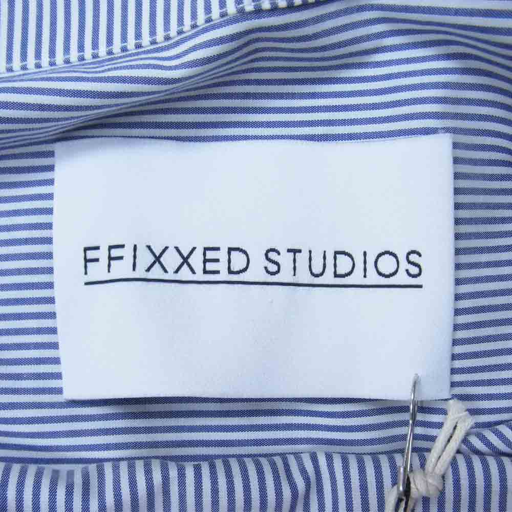 フィックスステュディオス 17SS SS17-M102 OUTLOOK T-SHIRT アウトルック ボートネック ストライプ プルオーバー 半袖 シャツ ネイビー系 S【極上美品】【中古】