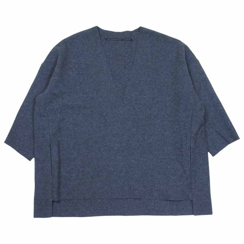 マイビューティフルランドレット 16AW WM11-TP162115 cashmere wool V-neck pullover カシミア ウール Vネック プルオーバー シャツ チャコール系 1【中古】