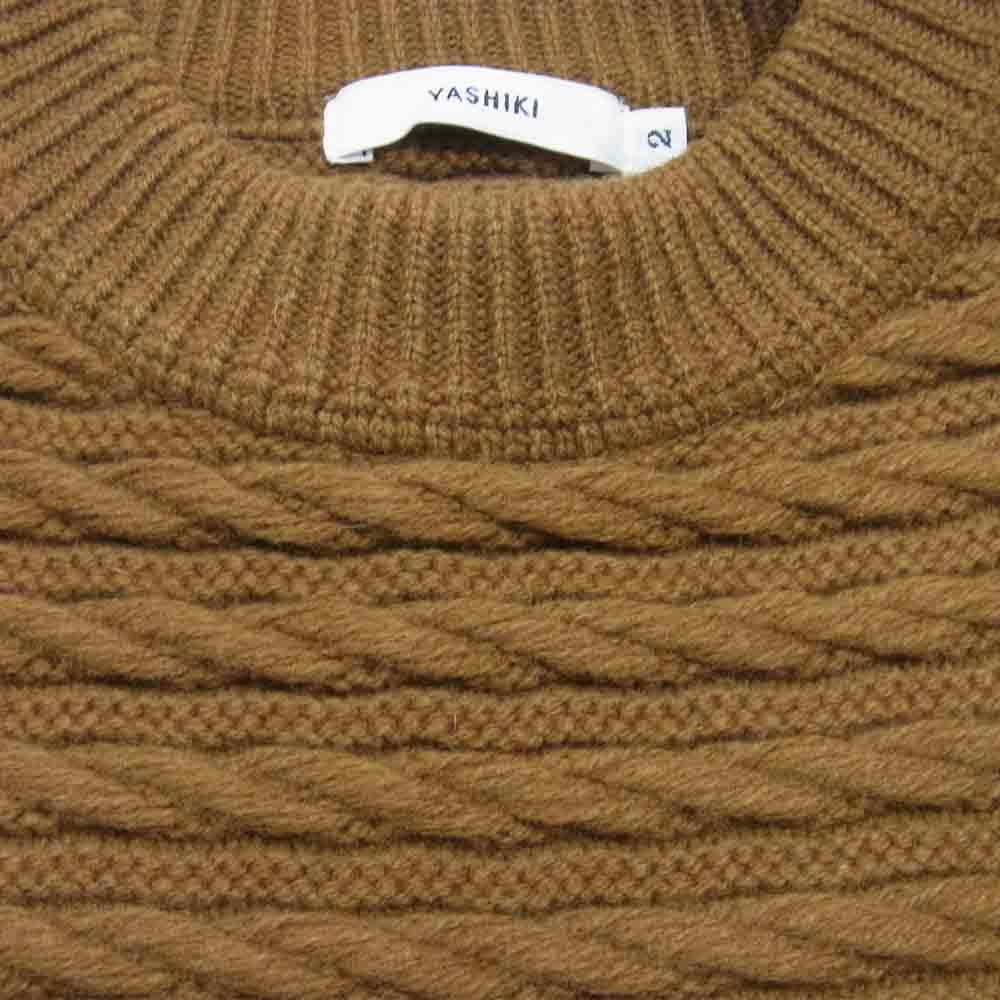 ヤシキ 18AW YSK-18AW-KN08 Kodou Knit クルーネック 長袖 ニット セーター ブラウン系 2【中古】