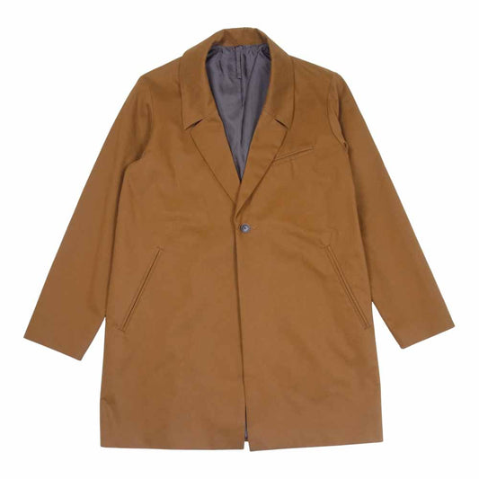 エドウィナホール EH37C-01-12 single overcoat 裏地キュプラ シングル オーバーコート ジャケット ブラウン系 S【中古】
