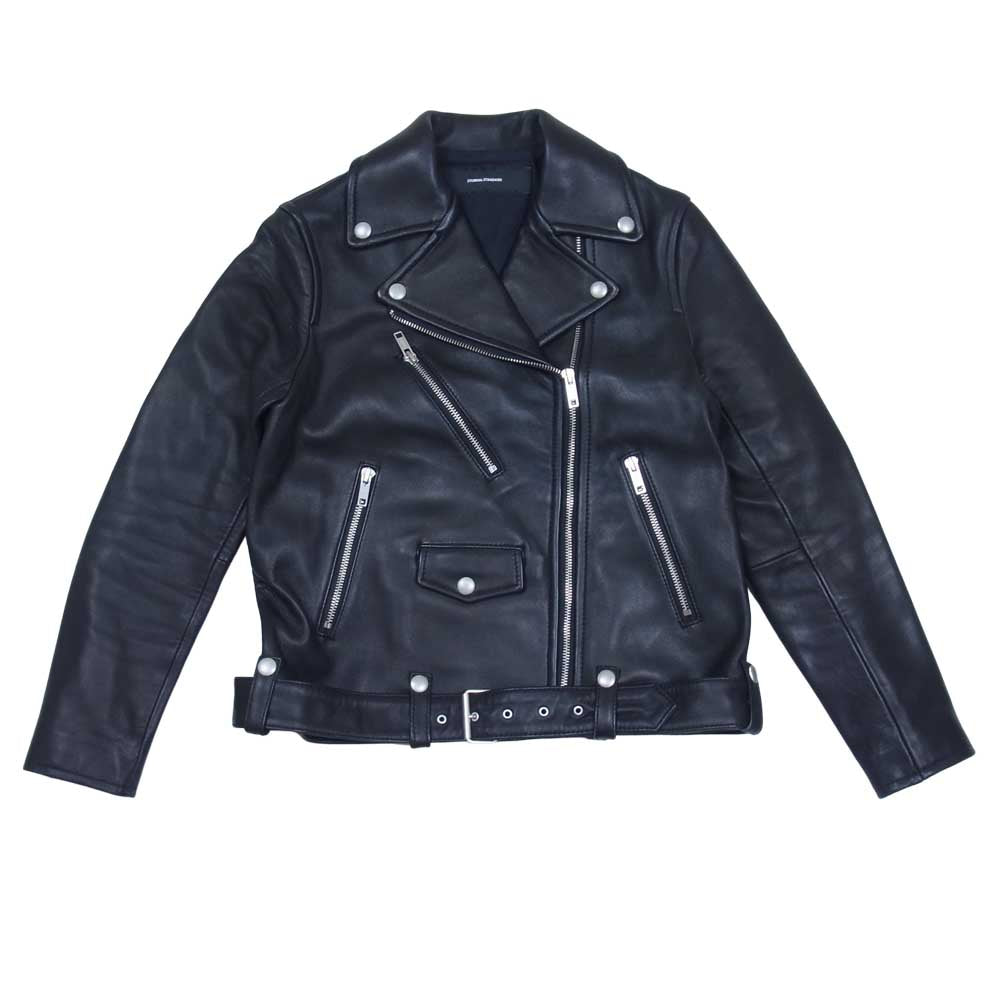 JOURNAL STANDARD ジャーナルスタンダード ラムレザー ダブル ライダース ジャケット ブラック系 S【中古】