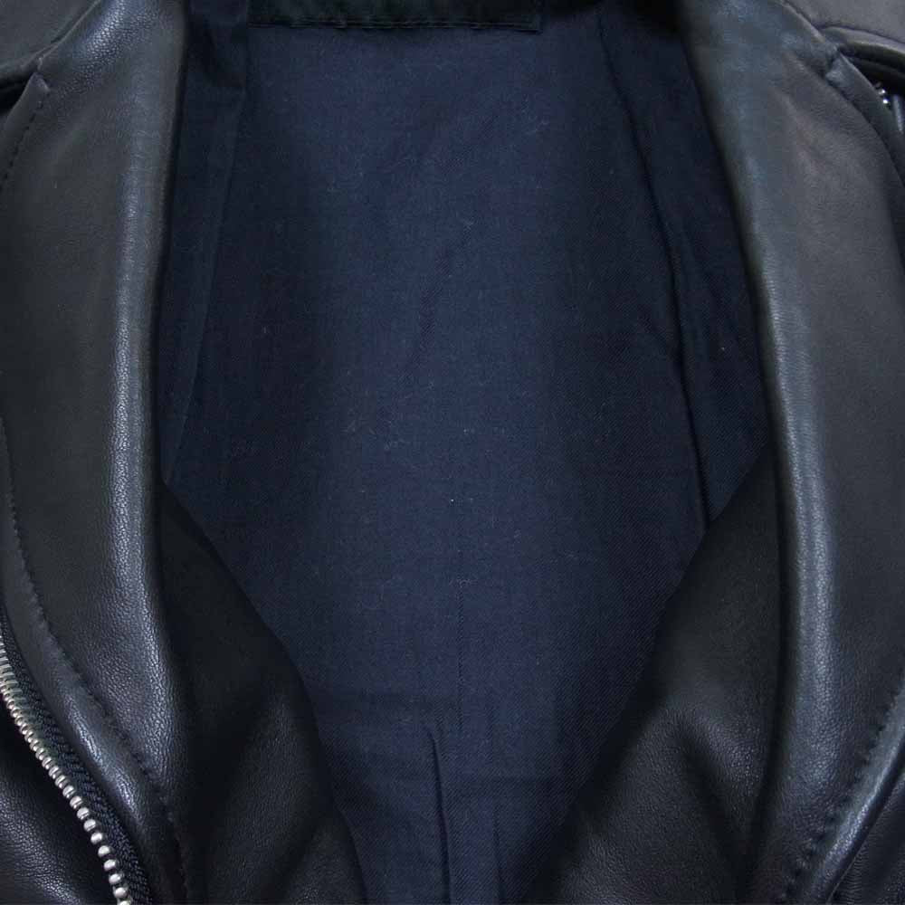 JOURNAL STANDARD ジャーナルスタンダード ラムレザー ダブル ライダース ジャケット ブラック系 S【中古】