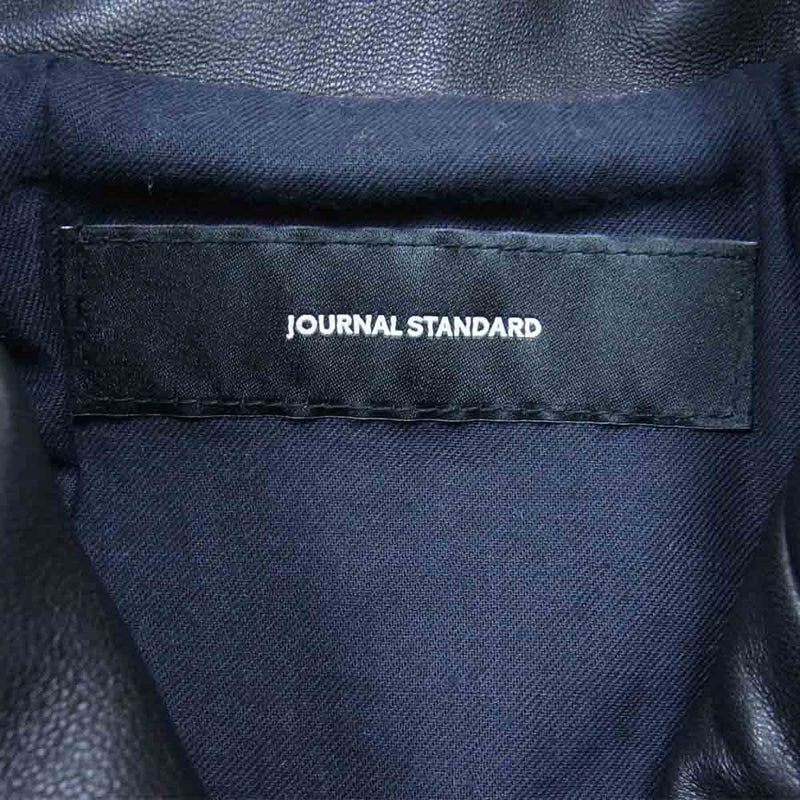 JOURNAL STANDARD ジャーナルスタンダード ラムレザー ダブル ライダース ジャケット ブラック系 S【中古】