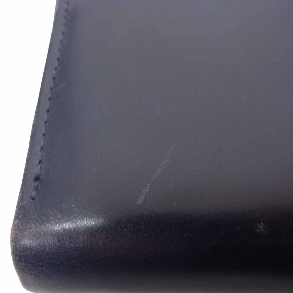 WHITE HOUSE COX ホワイトハウスコックス LONG ZIP WALLET BRIDLE ラウンドジップ ブライドルレザー ウォレット 長財布 ネイビー系【中古】