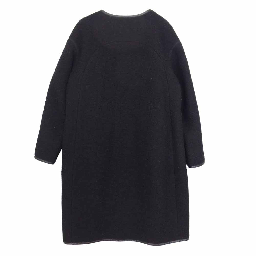 アンルート 15AW 7225-162-0415 ウール シャギー リバーシブル ノーカラー コート ブラック系 2【中古】