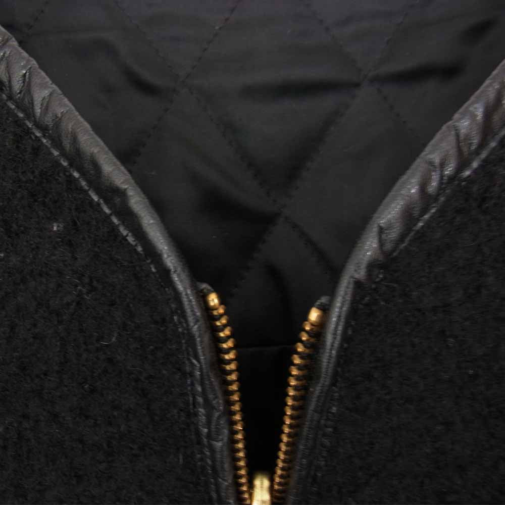 アンルート 15AW 7225-162-0415 ウール シャギー リバーシブル ノーカラー コート ブラック系 2【中古】