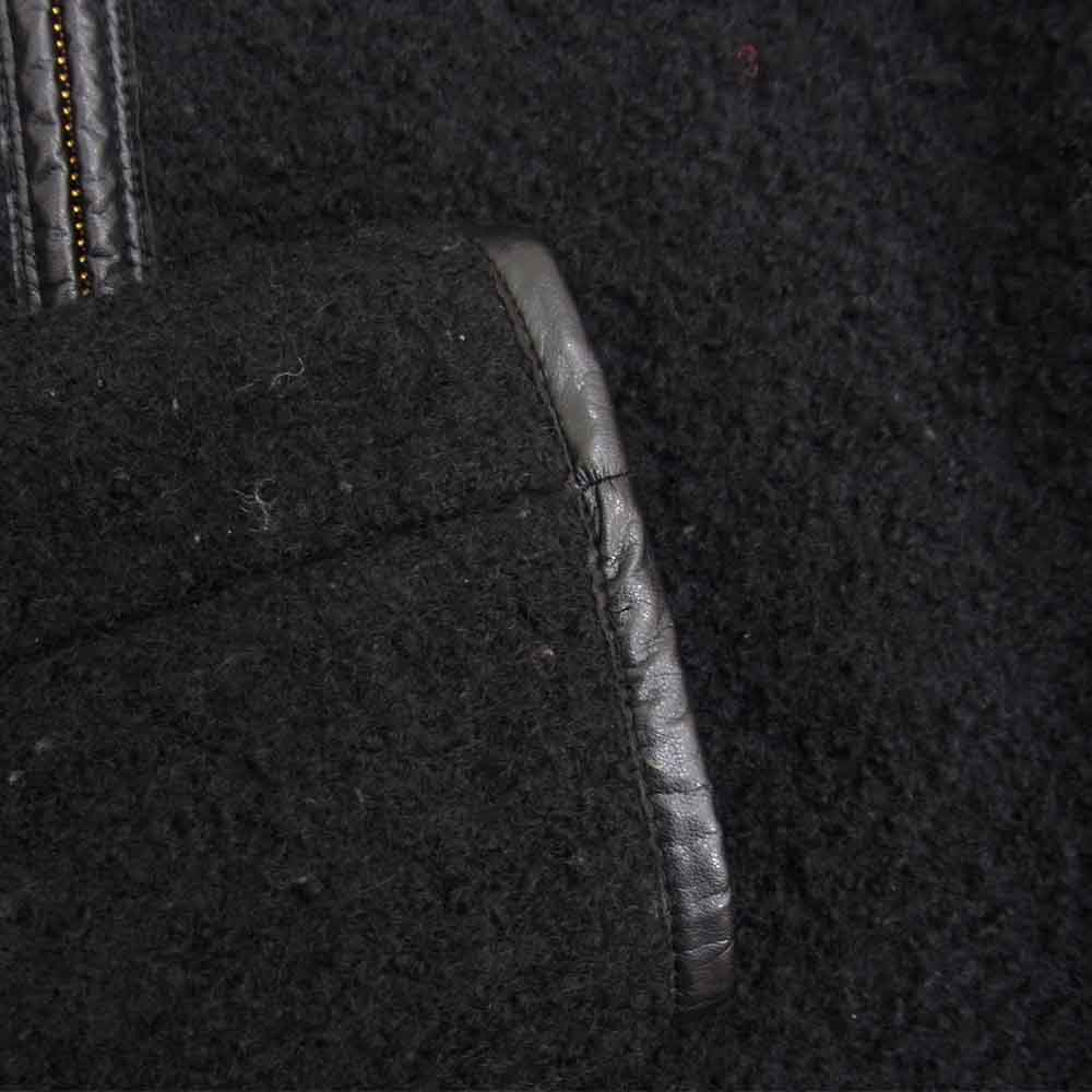 アンルート 15AW 7225-162-0415 ウール シャギー リバーシブル ノーカラー コート ブラック系 2【中古】