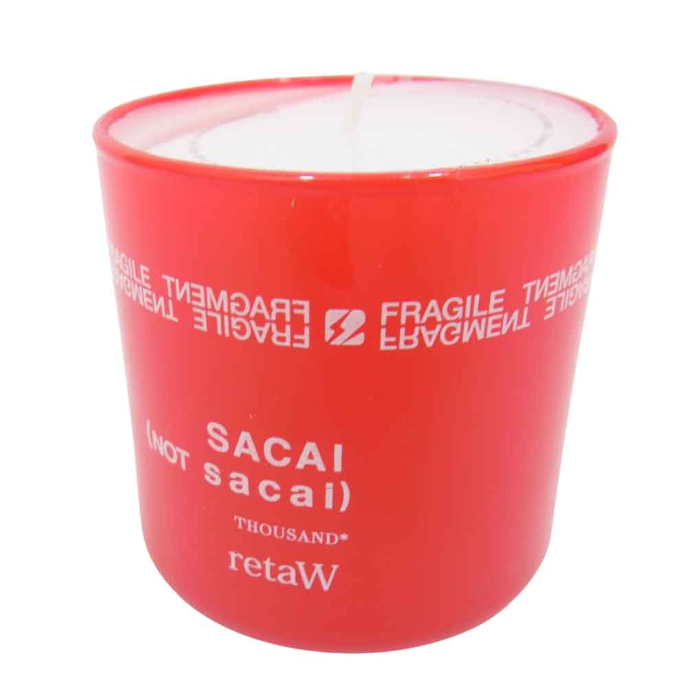 Sacai サカイ × retaW × Fragment Design 19SS 19-02039M フラグメントデザイン リトゥ フレグランスキャンドル レッド系【新古品】【未使用】【中古】