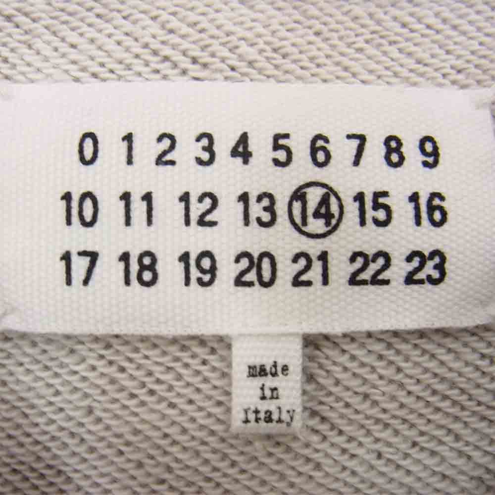MAISON MARGIELA メゾンマルジェラ 50GP001025133 国内正規品 14ライン レザー エルボーパッチ クルーネック スウェット ブラウン系 46【中古】