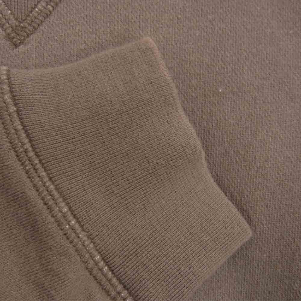 MAISON MARGIELA メゾンマルジェラ 50GP001025133 国内正規品 14ライン レザー エルボーパッチ クルーネック スウェット ブラウン系 46【中古】