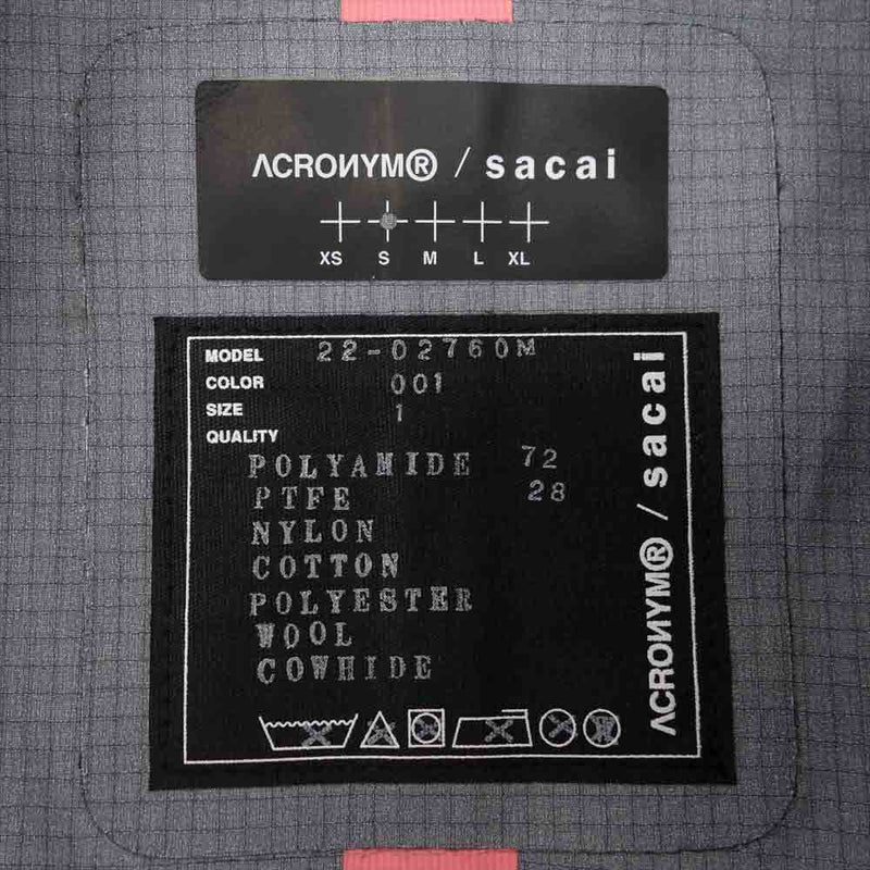 Sacai サカイ × ACRONYM 22-02760M TRENCH COAT アクロニウム レイヤー
