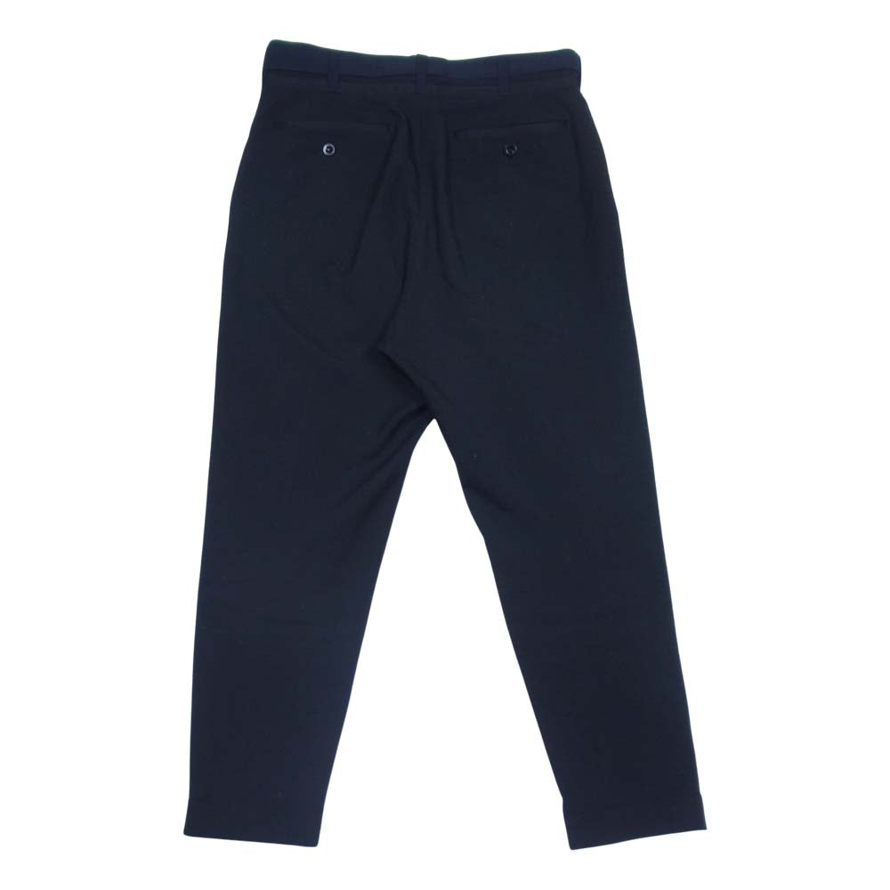 Sacai サカイ 21AW 21-02556M Suiting Pants ベルテッド タック スラックス パンツ ブラック系 1【中古】
