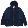 Sacai サカイ 21AW 21-02582M Cotton Poplin Shirt コットン ポプリン シャツ ドッキング ジャケット ネイビー系 2【中古】