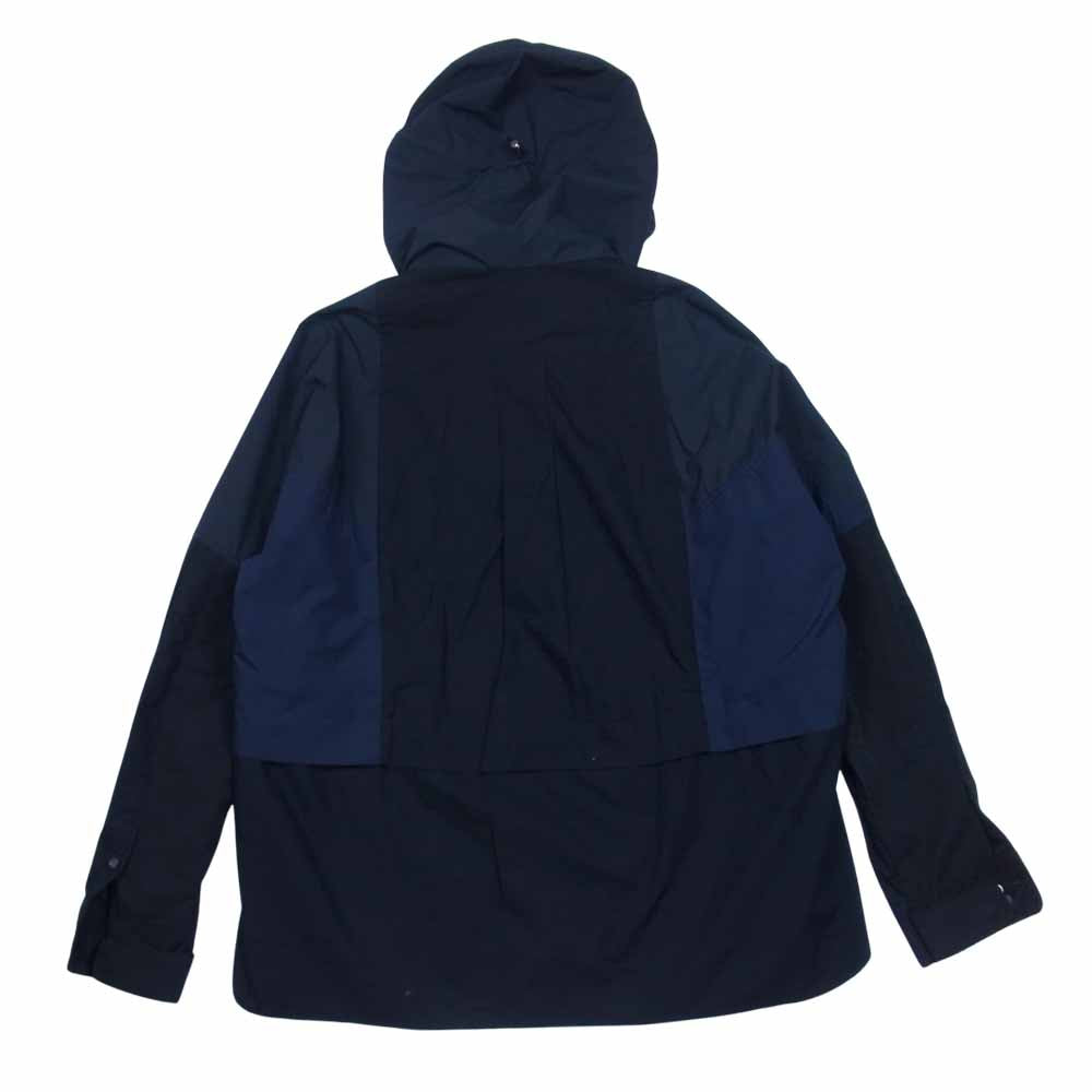 Sacai サカイ 21AW 21-02582M Cotton Poplin Shirt コットン ポプリン シャツ ドッキング ジャケット ネイビー系 2【中古】