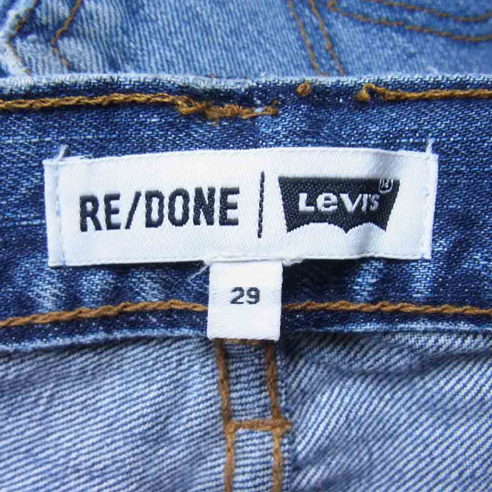 Levi's リーバイス RE DONE リダン ダメージ加工 ボタンフライ デニム パンツ インディゴブルー系 29【中古】