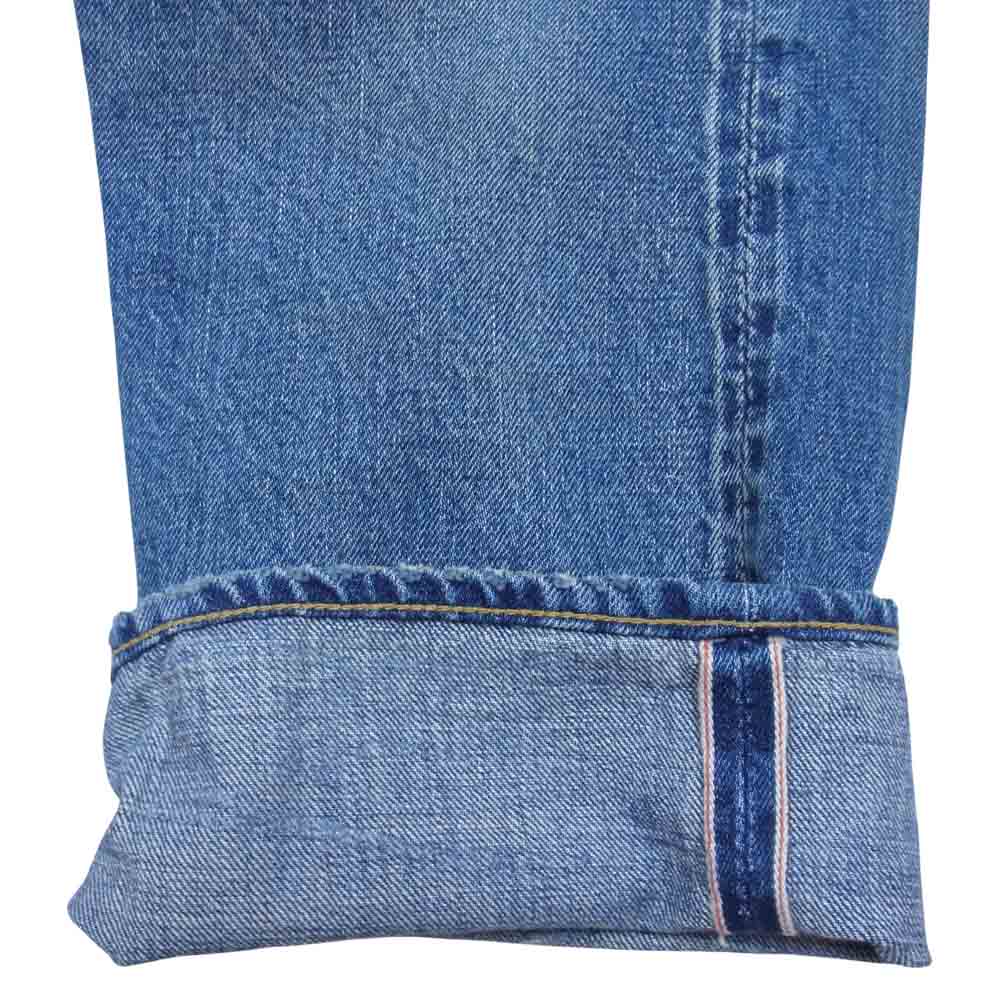 Ron Herman ロンハーマン DENIM ダメージ加工 リペア加工 セルビッジ 赤耳 ボタンフライ デニム パンツ インディゴブルー系 32【中古】