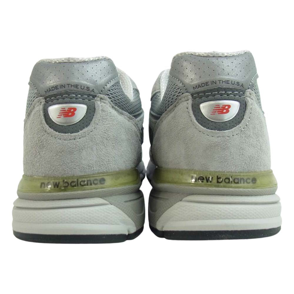 NEW BALANCE ニューバランス M990GL4 USA製 ローカット スニーカー グレー系【新古品】【未使用】【中古】