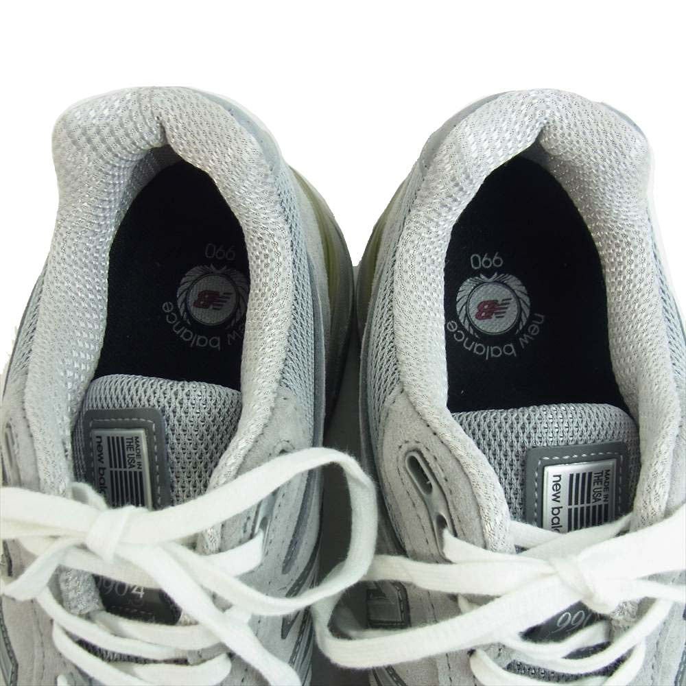 NEW BALANCE ニューバランス M990GL4 USA製 ローカット スニーカー グレー系【新古品】【未使用】【中古】