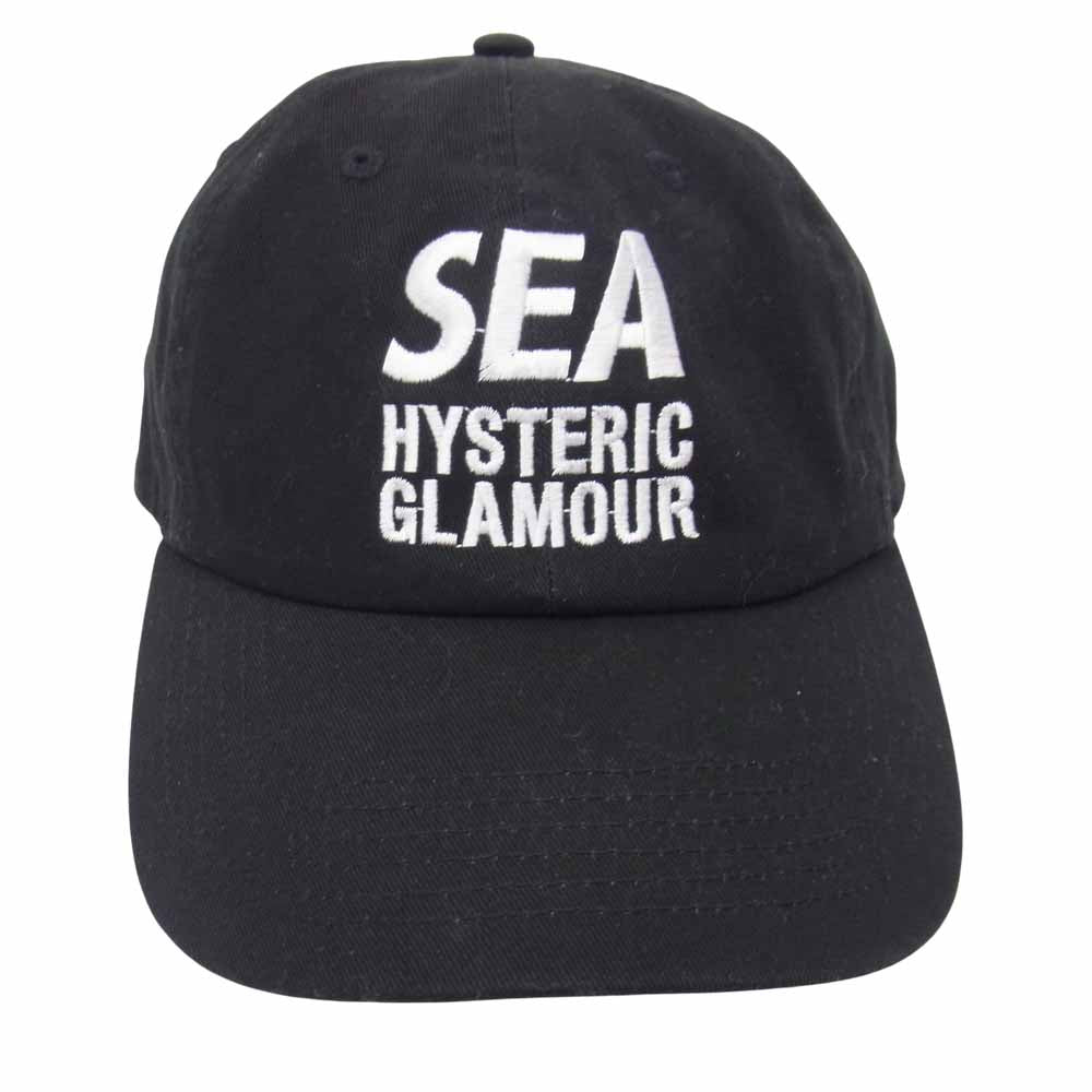 HYSTERIC GLAMOUR ヒステリックグラマー × WIND AND SEA CAP ウインダンシー キャップ ブラック系【美品】【中古】