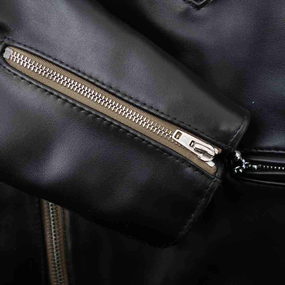 Lewis Leathers ルイスレザー 441T CYCLONE TIGHT FIT HORSEHIDE サイクロンタイトフィットホースハイド ライダース ジャケット ベージュZIPテープ ブラック系 42【美品】【中古】