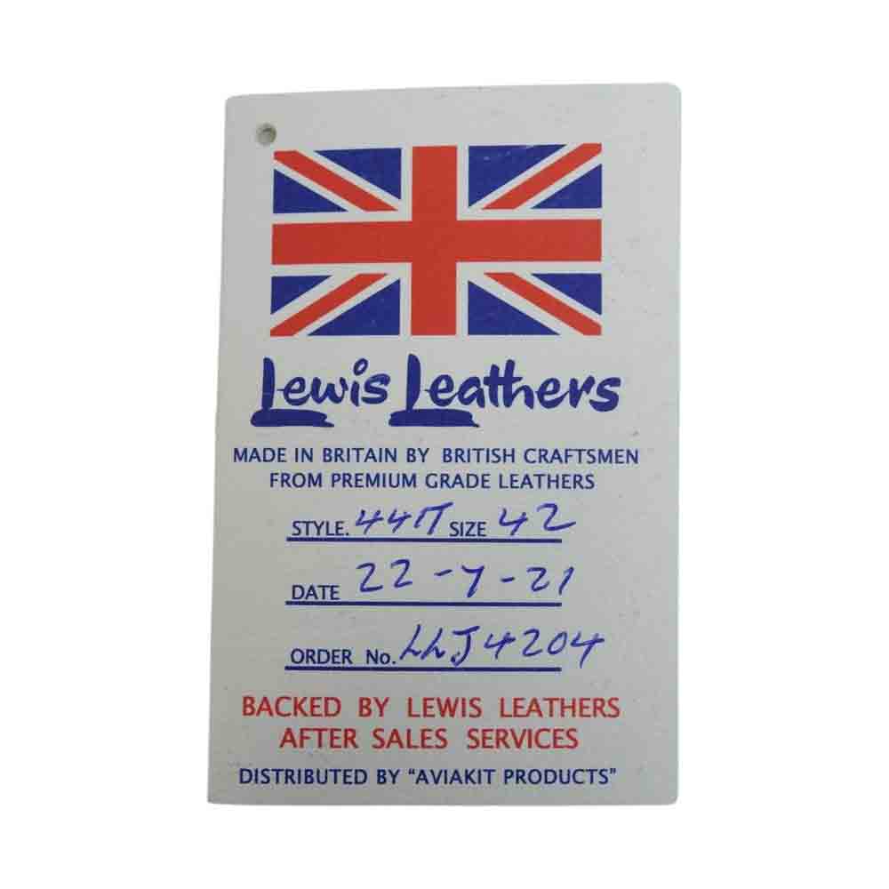 Lewis Leathers ルイスレザー 441T CYCLONE TIGHT FIT HORSEHIDE サイクロンタイトフィットホースハイド ライダース ジャケット ベージュZIPテープ ブラック系 42【美品】【中古】