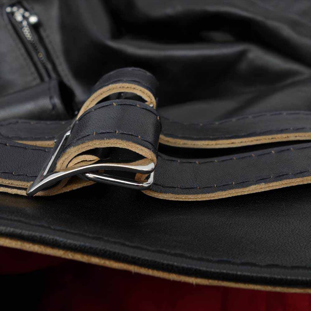 Lewis Leathers ルイスレザー 391T 茶芯 ベジタブル タンニン カウハイド LIGHTNING TIGHT FIT ライトニング ライダース ジャケット ブラック系 42【美品】【中古】