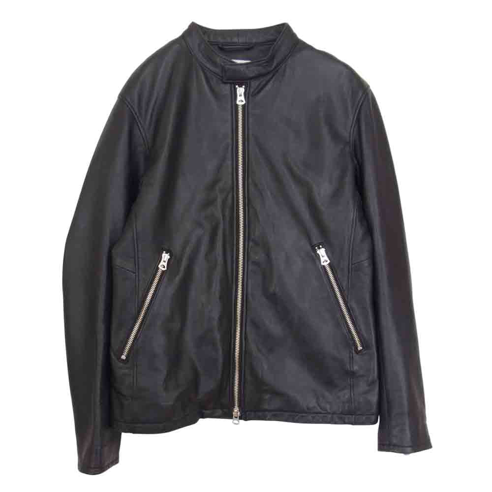 ビューティーアンドユース ラムレザー シングル ライダース ジャケット ブラック系 S【中古】