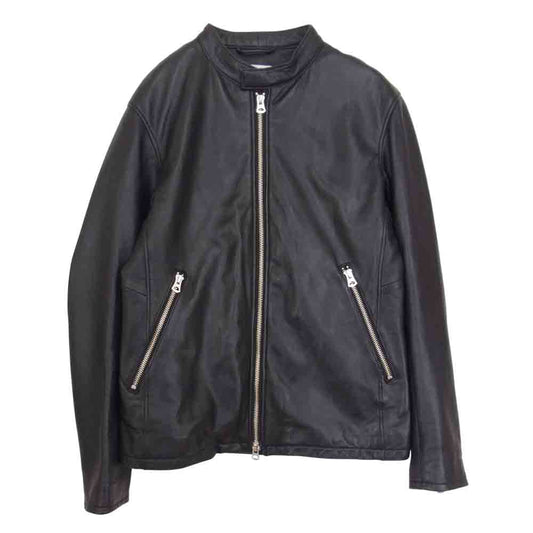 ビューティーアンドユース ラムレザー シングル ライダース ジャケット ブラック系 S【中古】