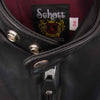 schott ショット 7009 641XX シングル レザー ライダース ジャケット ブラック系 34【中古】