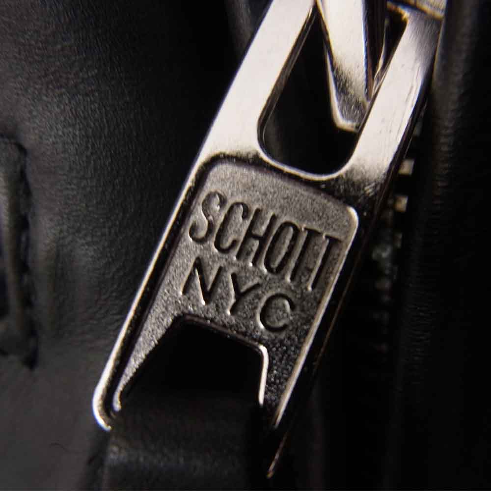 schott ショット 7009 641XX シングル レザー ライダース ジャケット ブラック系 34【中古】