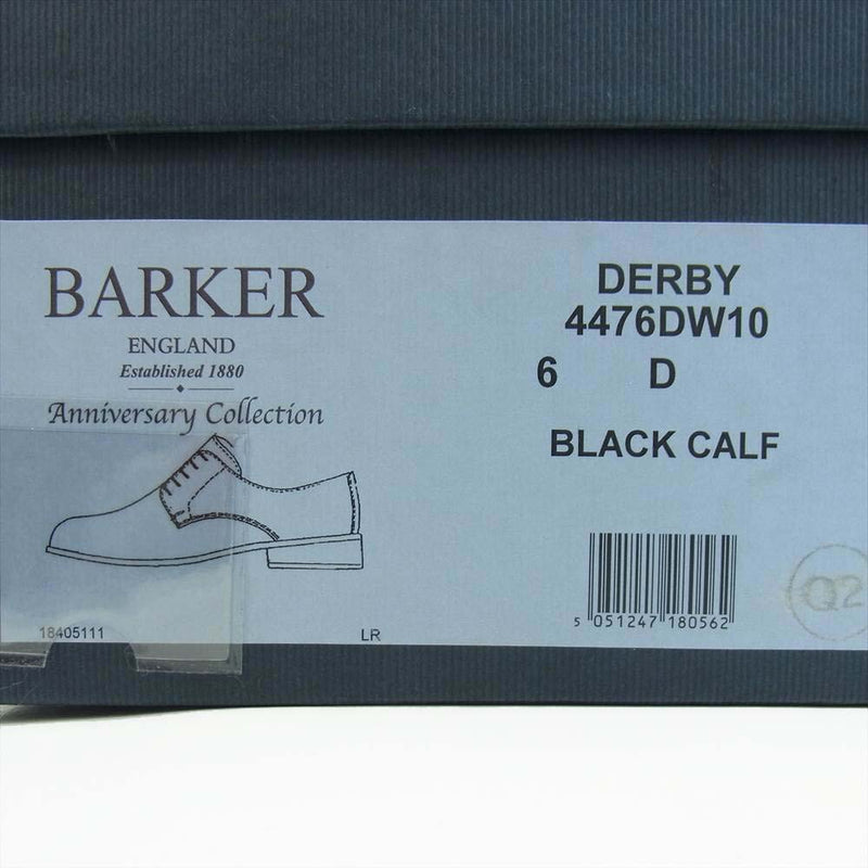 バーカー 4476DW10 DERBY ダービー ダイナイトソール ブラックカーフ ビジネス シューズ UK6 ブラック系 6【極上美品】【中古】