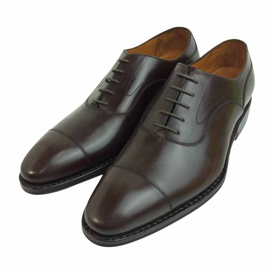 JALAN SRIWIJAYA ジャランスリウァヤ 98654 キャップトゥ ダイナイトソール ビジネスシューズ UK7 ダークブラウン系 3　1/4【極上美品】【中古】