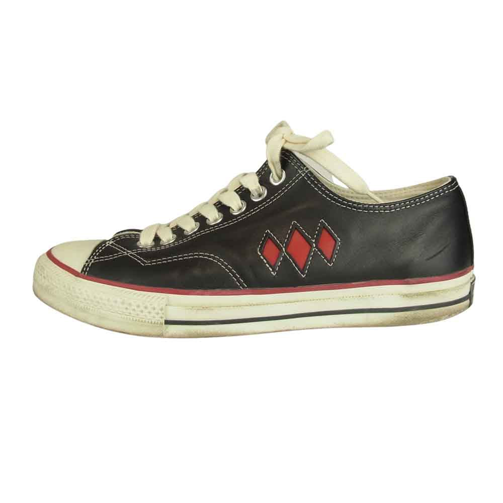 THE FLAT HEAD ザフラットヘッド レザー スニーカー ブラック系 8【中古】