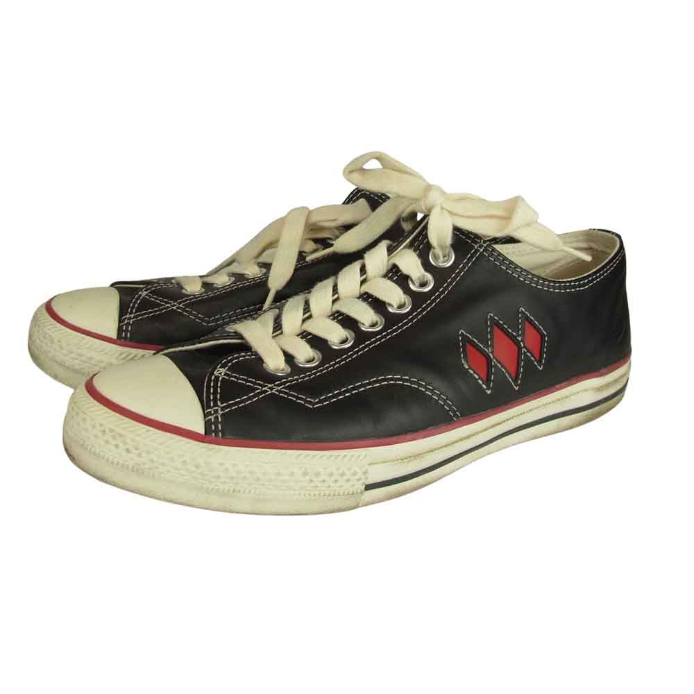 THE FLAT HEAD ザフラットヘッド レザー スニーカー ブラック系 8【中古】