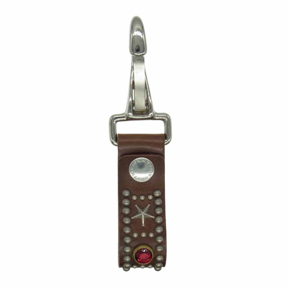 THE FLAT HEAD ザフラットヘッド スタッズ キーループ キーホルダー シルバー系【中古】