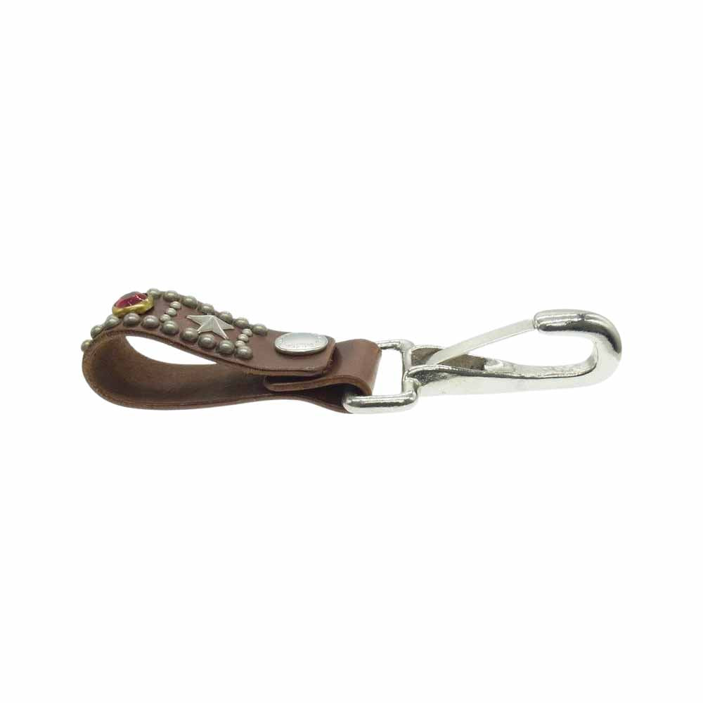 THE FLAT HEAD ザフラットヘッド スタッズ キーループ キーホルダー シルバー系【中古】