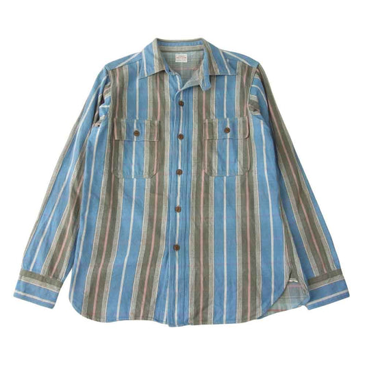 WAREHOUSE ウエアハウス ヘビーネル チェック シャツ ブルー系 M【中古】