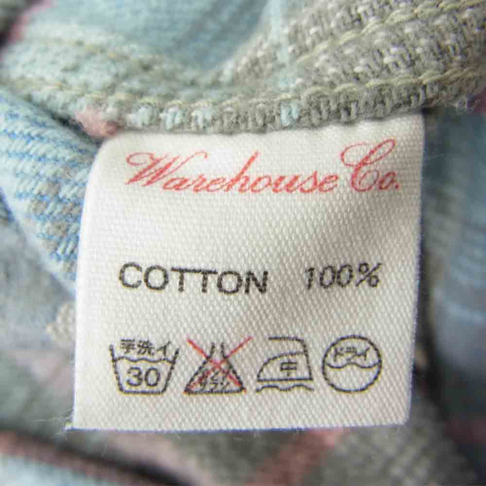 WAREHOUSE ウエアハウス ヘビーネル チェック シャツ ブルー系 M【中古】