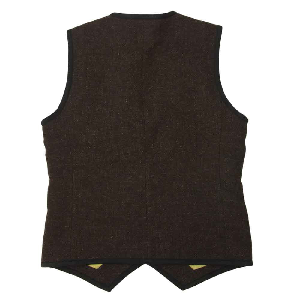 THE FLAT HEAD ザフラットヘッド GLORY PARK グローリー パーク ウール ベスト ブラウン系 M【中古】