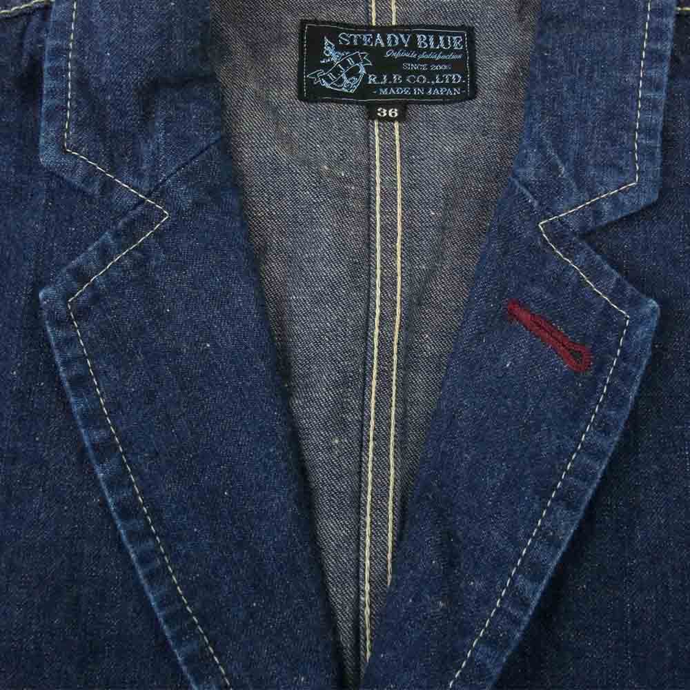 R.J.B アールジェイビー デニム カバーオール ジャケット インディゴブルー系 36【中古】