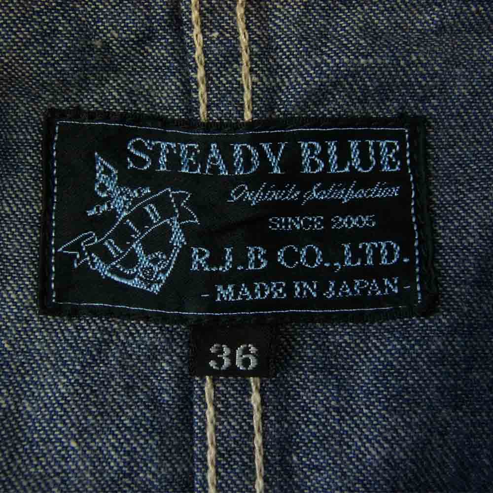 R.J.B アールジェイビー デニム カバーオール ジャケット インディゴブルー系 36【中古】