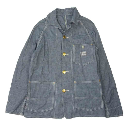 THE FLAT HEAD ザフラットヘッド カバーオール ジャケット インディゴブルー系 S【中古】
