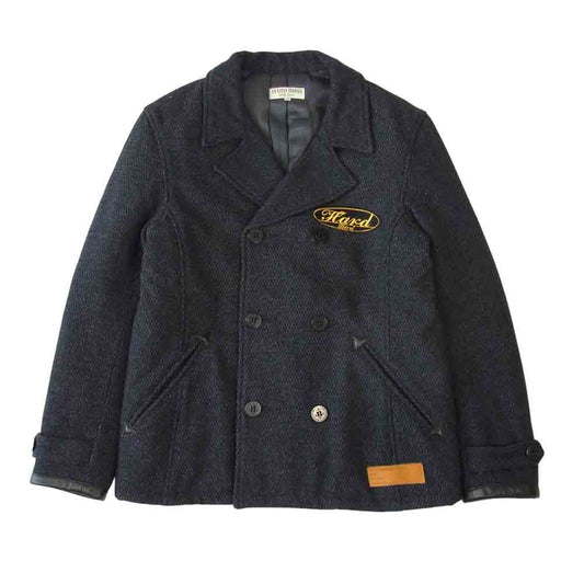THE FLAT HEAD ザフラットヘッド HARD BIRD ハードバード Pコート 中綿 ジャケット ネイビー系 38【中古】