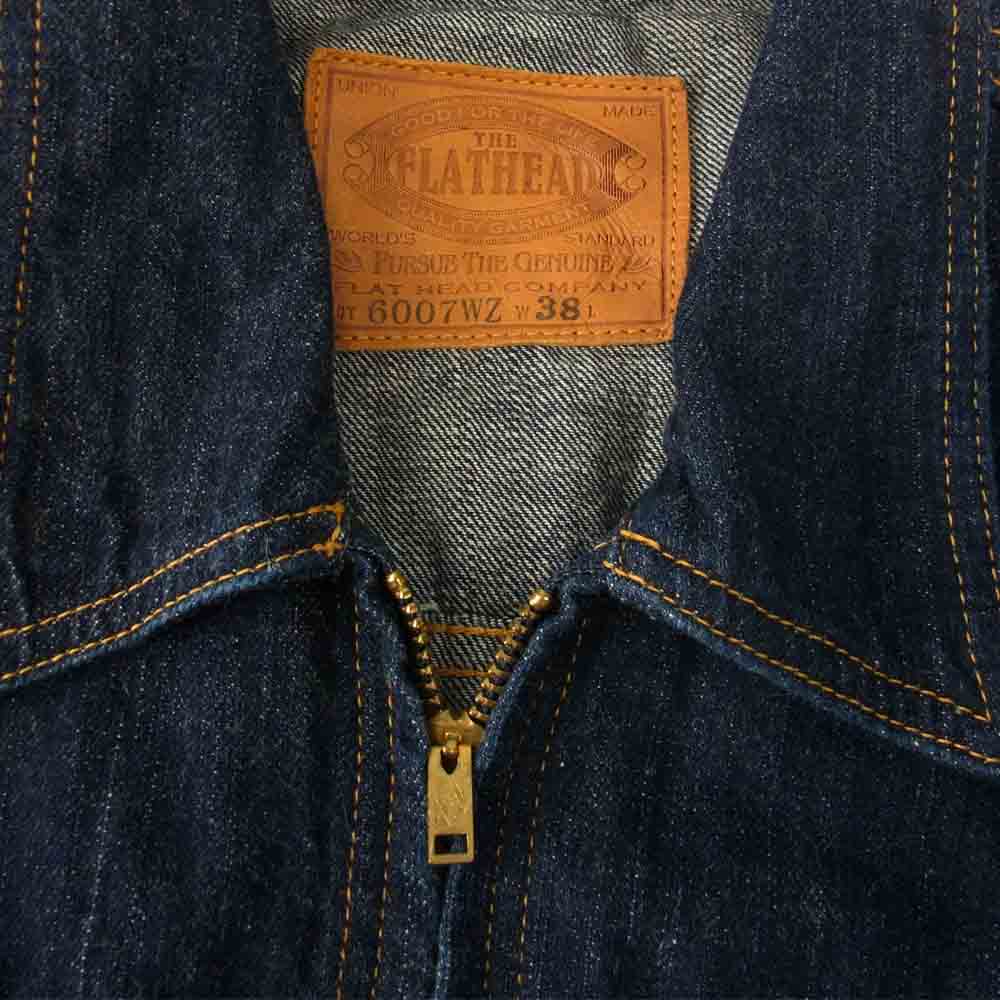 THE FLAT HEAD ザフラットヘッド 6007WZ フルジップ デニム ジャケット インディゴブルー系 38【中古】