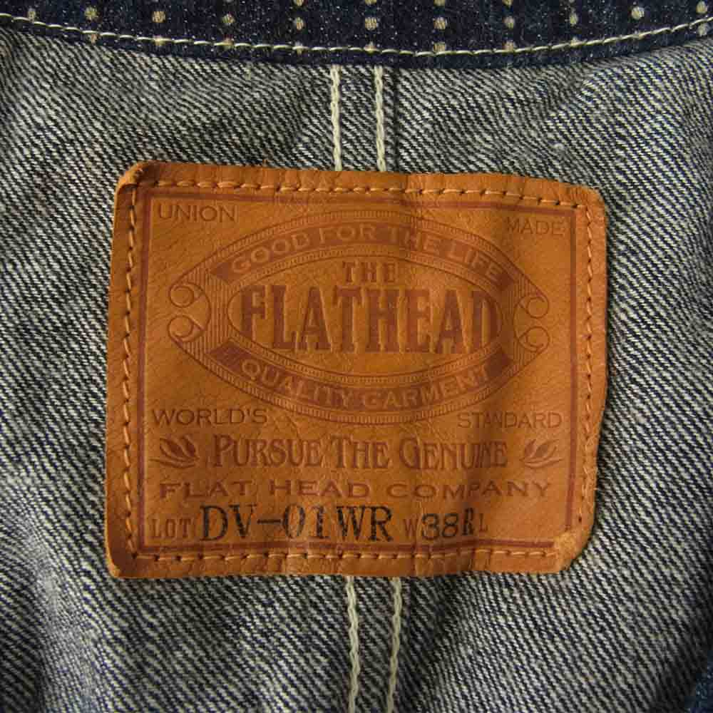 THE FLAT HEAD ザフラットヘッド DV-01WR ウォバッシュ デニム ベスト インディゴブルー系 38【中古】