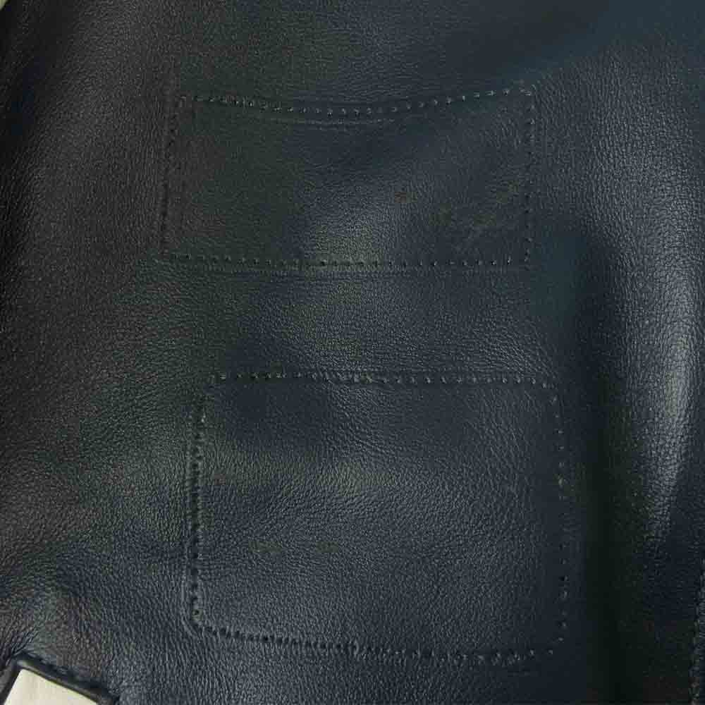 VANSON バンソン USA製 TJP レザー ジャケット スタジャン スタジアム ジャケット ライダース ジャケット ホワイト系 ネイビー系 38【中古】