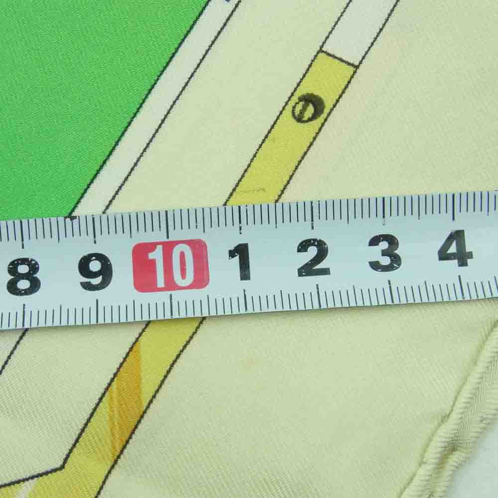 HERMES エルメス カレ90 SEXTANTS 六分儀 スカーフ シルク ライトグリーン系【中古】