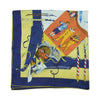 HERMES エルメス カレ90 LE CARNAVAL DE VENISE ベニスのカーニバル シルク スカーフ ネイビー系 イエロー系【中古】